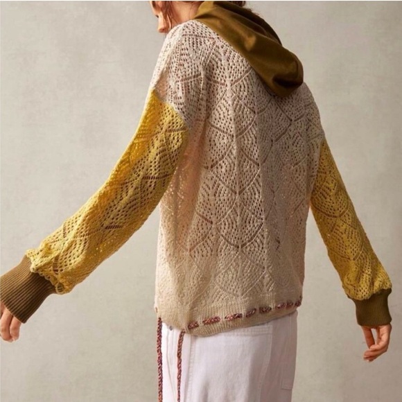 BellanBlue Crochet Detail Hoodie Floral Braided Rope Tassels at waist & neck - Picture 13 of 14